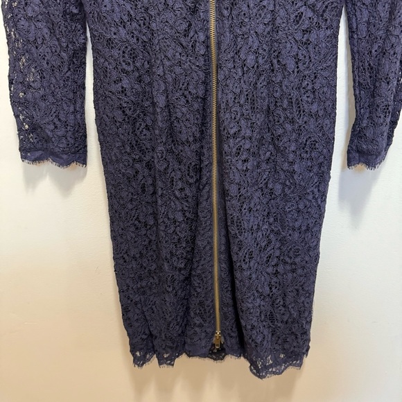 Adrianna Papell for E Live From the Red Carpet Blue Lace Dress Size 6 - Picture 12 of 13